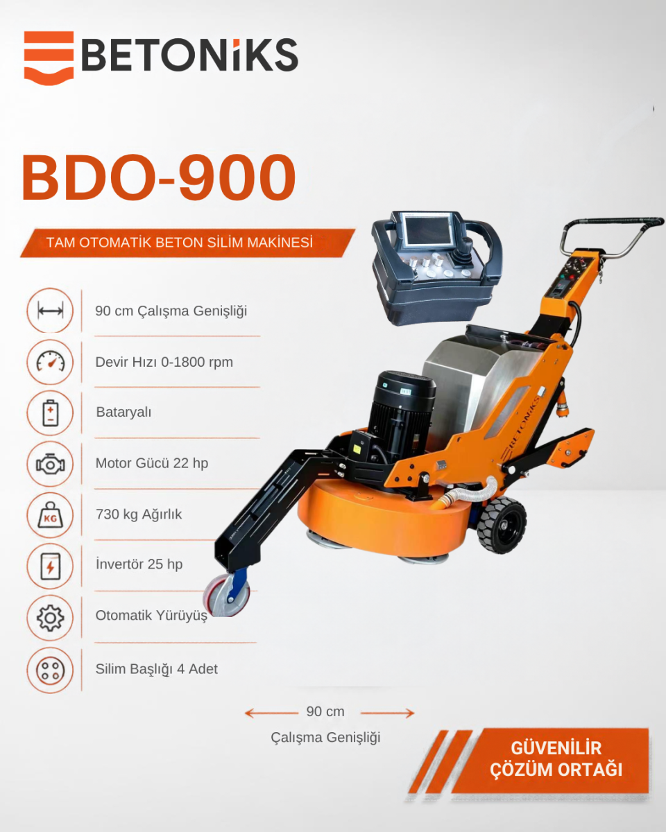 BETONİKS BDO 900 TAM OTOMATİK UZAKTAN KUMANDALI BETON SİLİM MAKİNESİ