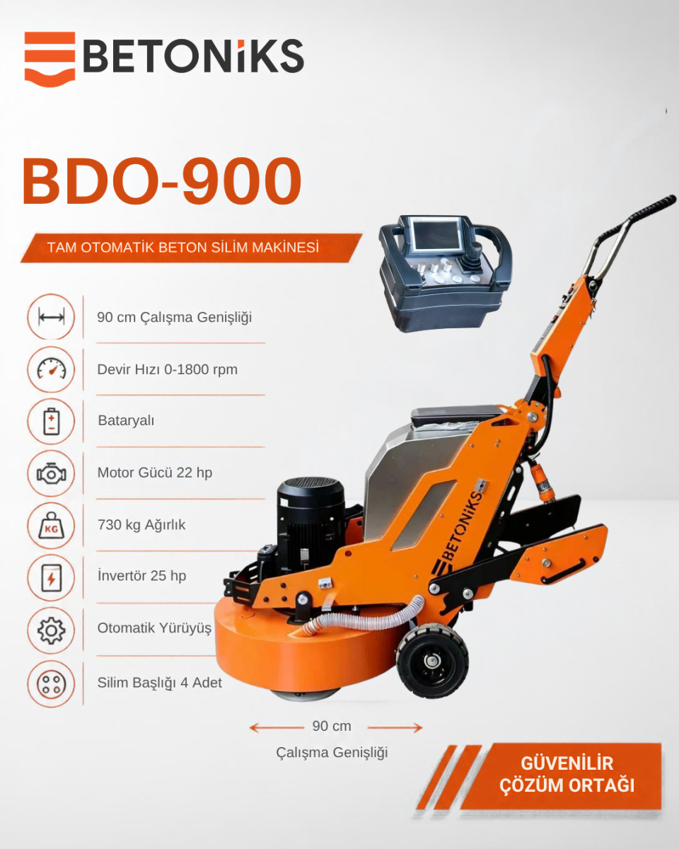 BETONİKS BDO 900 TAM OTOMATİK UZAKTAN KUMANDALI BETON SİLİM MAKİNESİ