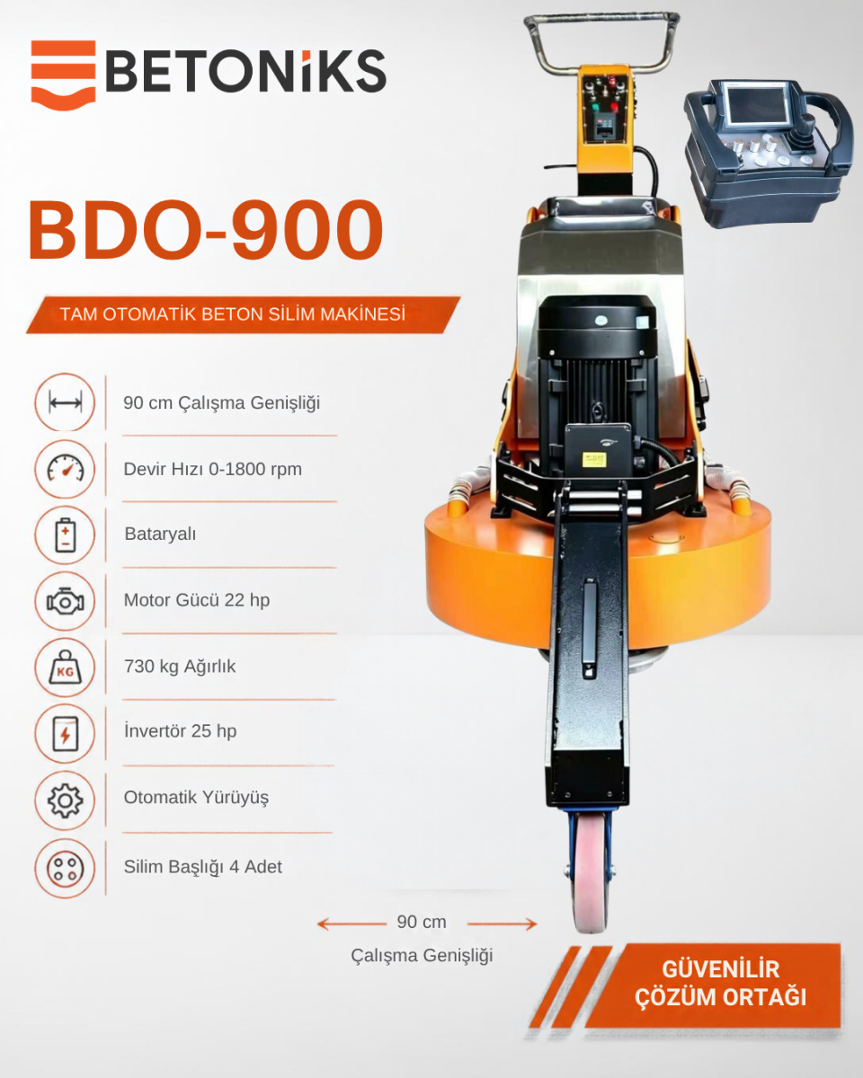 BETONİKS BDO 900 TAM OTOMATİK UZAKTAN KUMANDALI BETON SİLİM MAKİNESİ