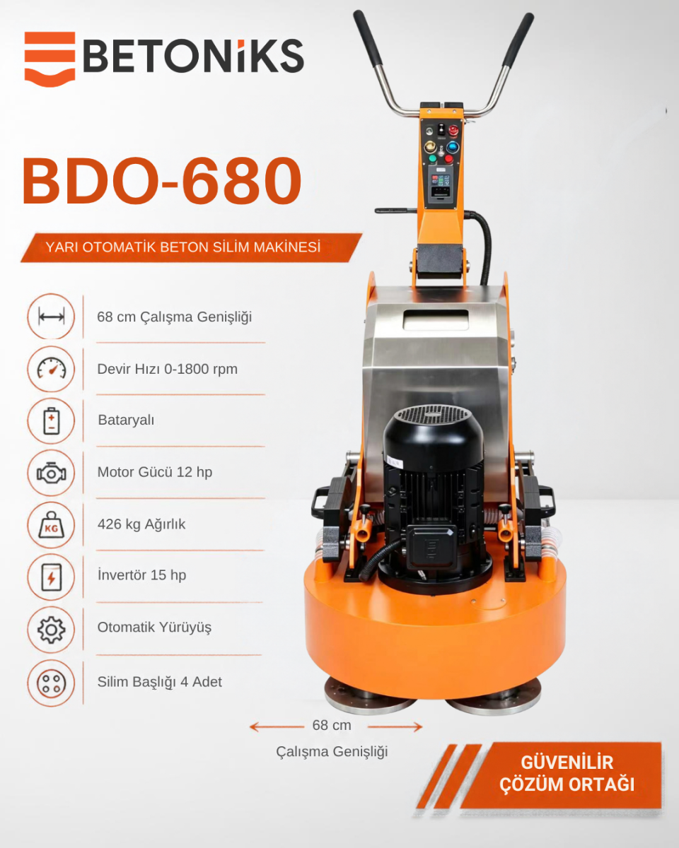 BETONİKS BDO 680 YARI OTOMATİK BETON SİLİM MAKİNESİ