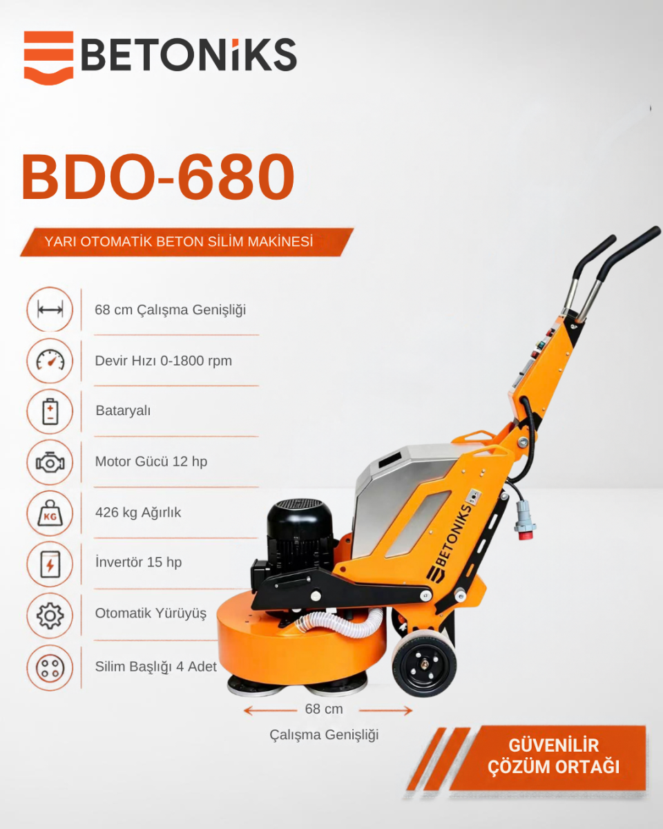 BETONİKS BDO 680 YARI OTOMATİK BETON SİLİM MAKİNESİ