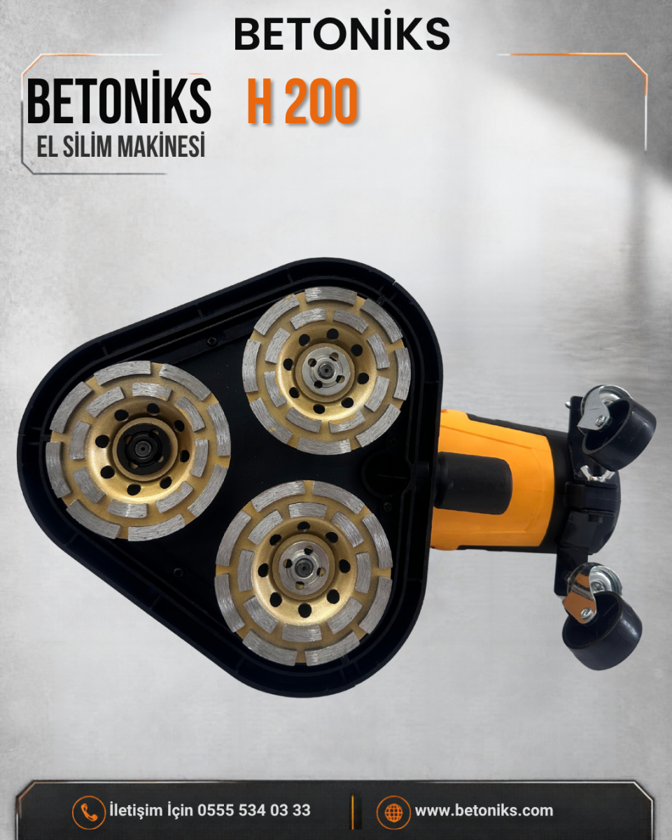 BETONİKS H 200 EL SİLİM MAKİNESİ ÜÇ ELMASLI